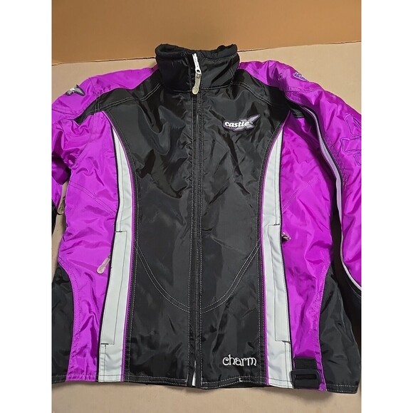 Castle X Racewear Women's Purple Black Full Zip Jacket Charm Size S - Picture 1 of 9